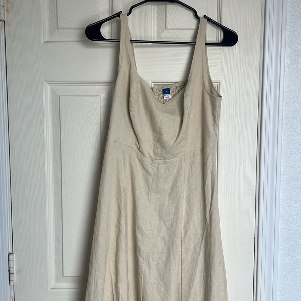 Linen dress midi length size:small